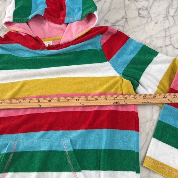 Mini Boden Colorful Striped Hooded Swim Coverup - Picture 3 of 7